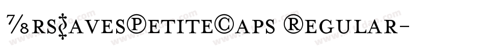 MrsEavesPetiteCaps Regular字体转换